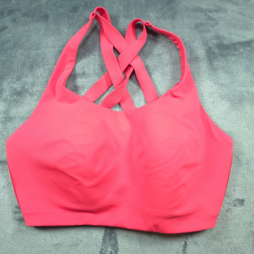 Lululemon AirSupport High Support Sports Bra Pink 34DD Running Cross Back